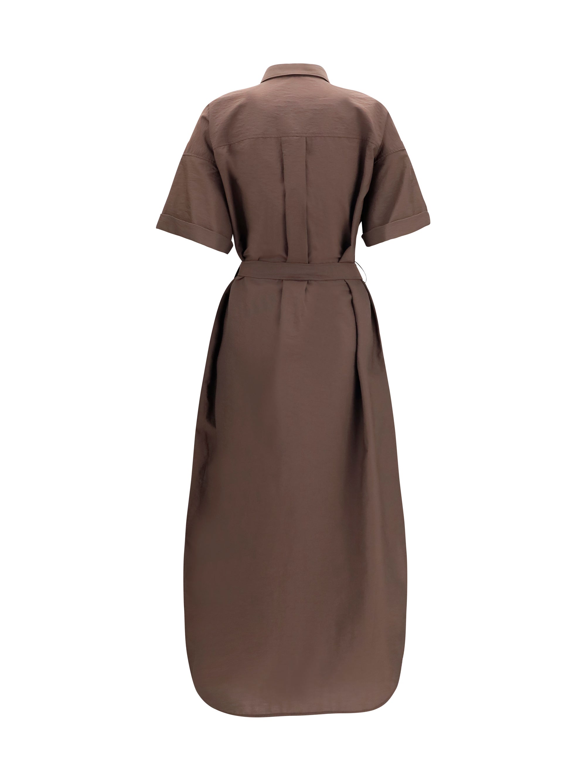 BRUNELLO CUCINELLI M sequined shirt dress with belt