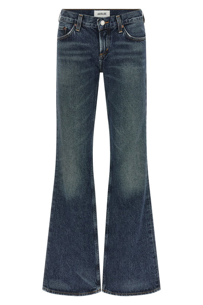 the agolde low rise boot jeans redefine the model inspired by the 2000s through