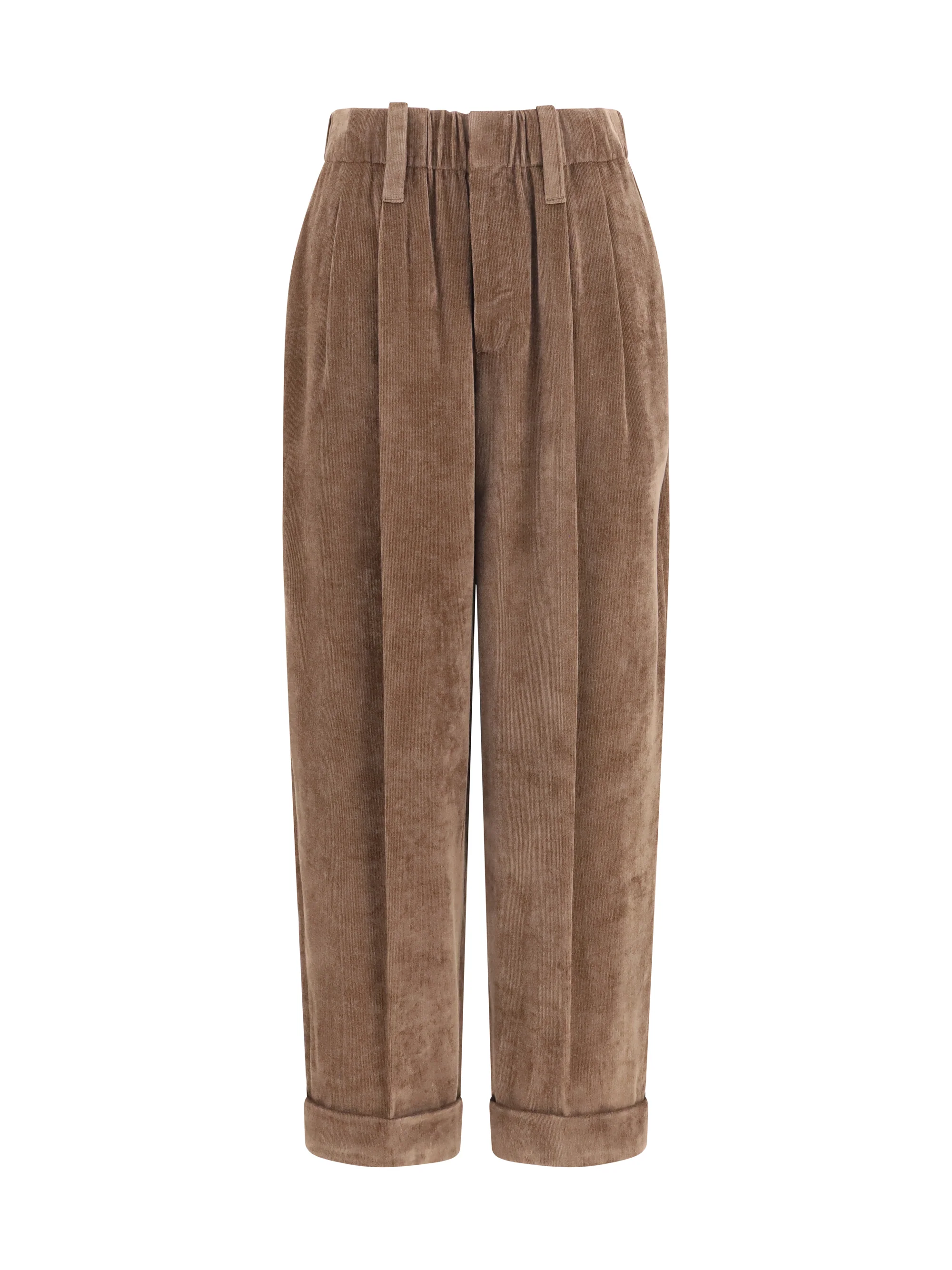BRUNELLO CUCINELLI 42 elasticated viscose and cashmere pants