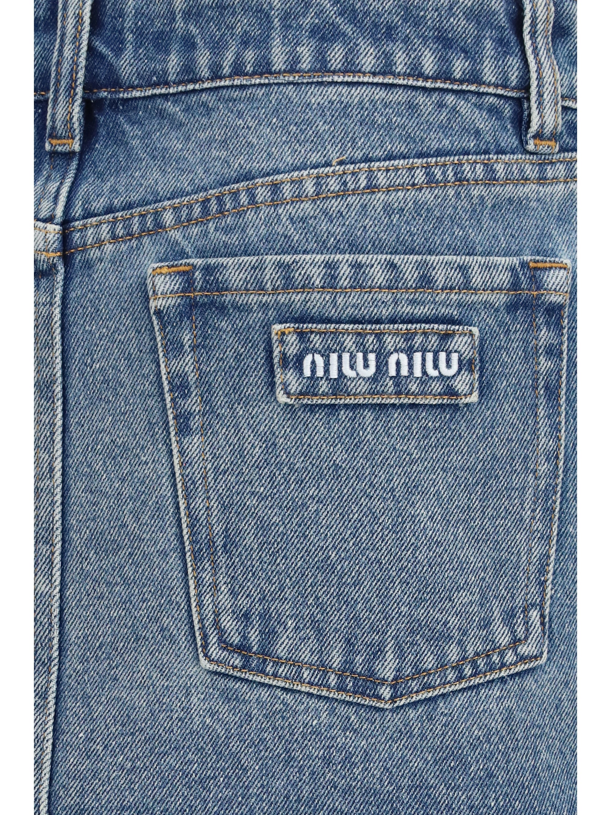 frayed hem denim mini skirt