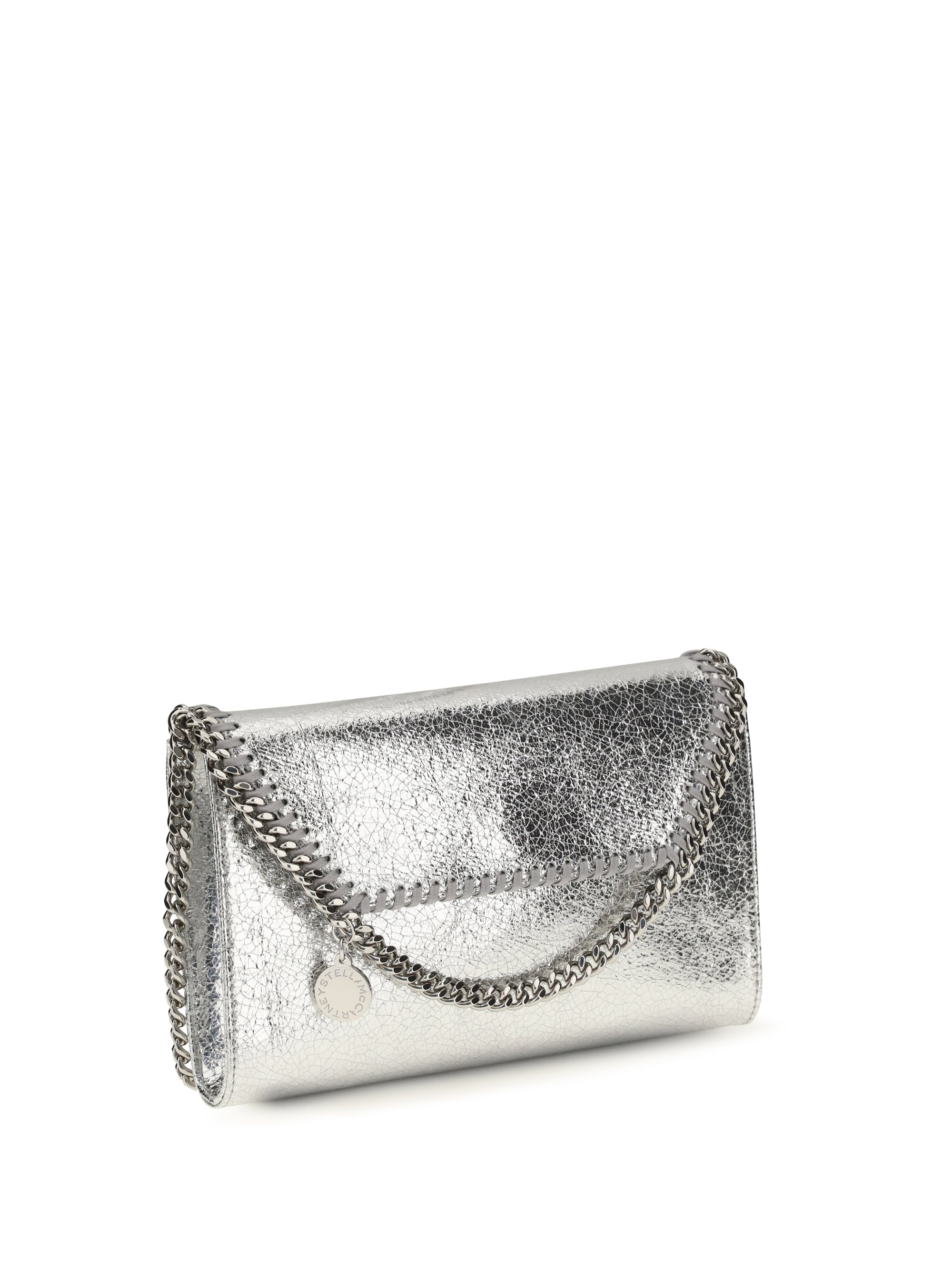 STELLA MCCARTNEY OS falabella metallic fabric shoulder bag
