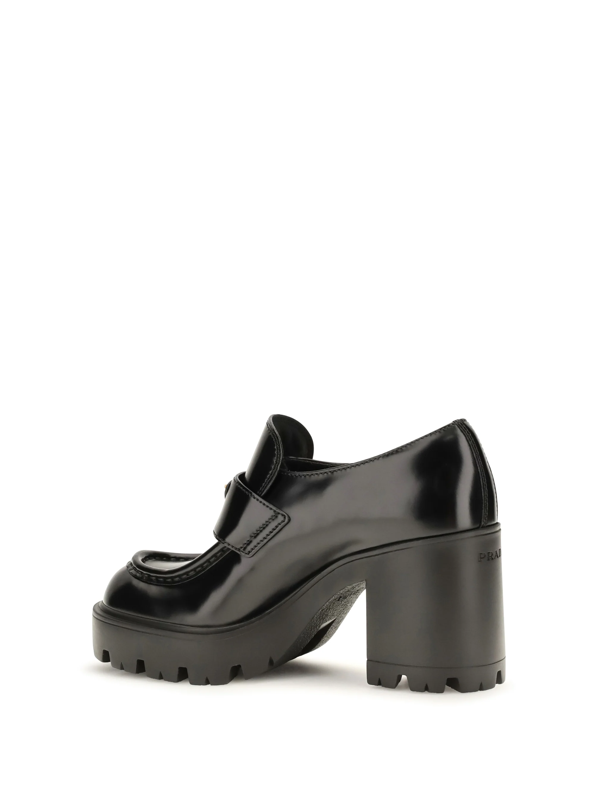 leather heeled loafers