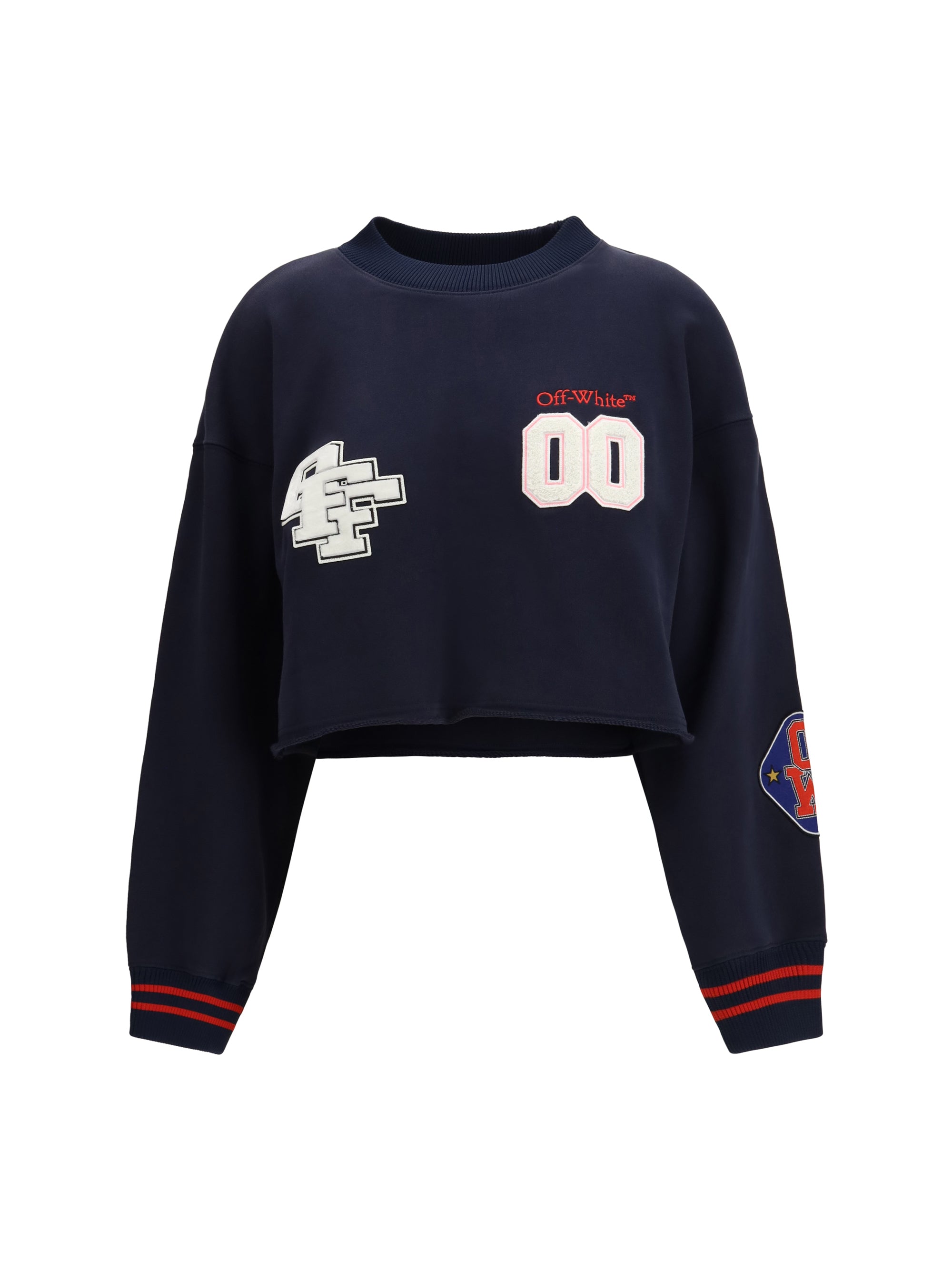 OFF-WHITE S royal patch cropped sweatshirt