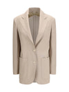 single-breasted wool-blend blazer