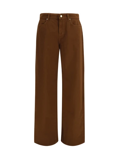 baggy pants in pure cotton satin