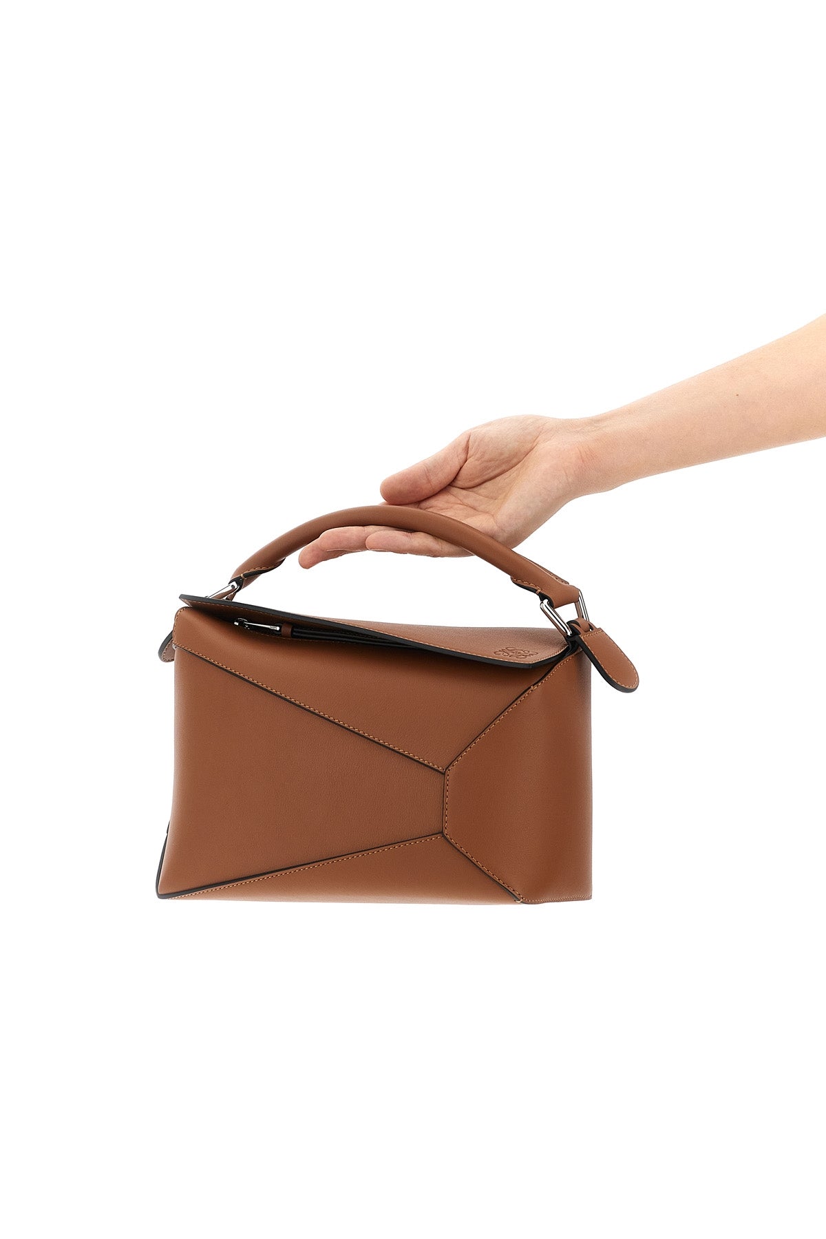 LOEWE OS small puzzle edge smooth calf leather handbag