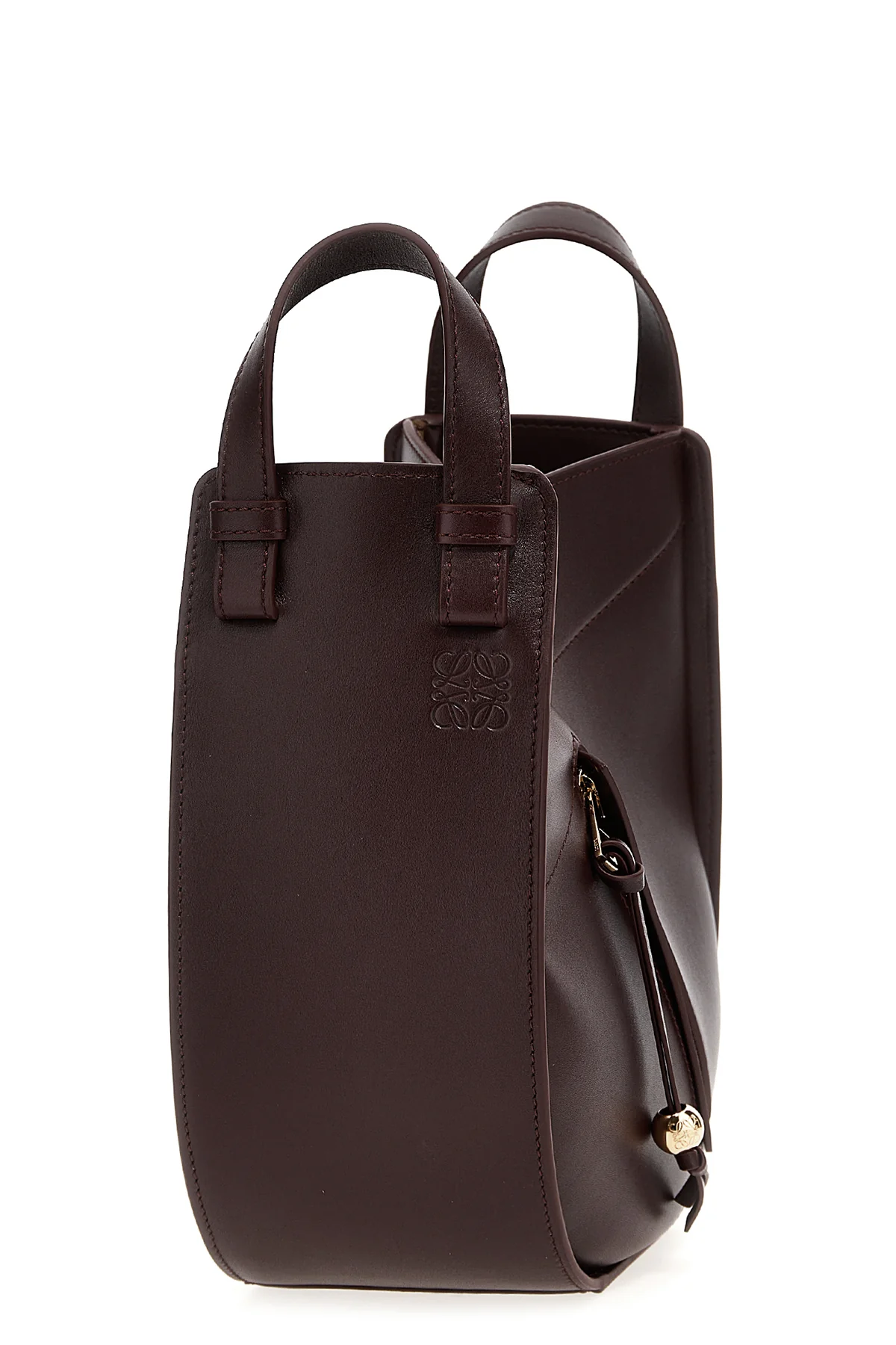 hammock slice crossbody bag in shiny calf leather