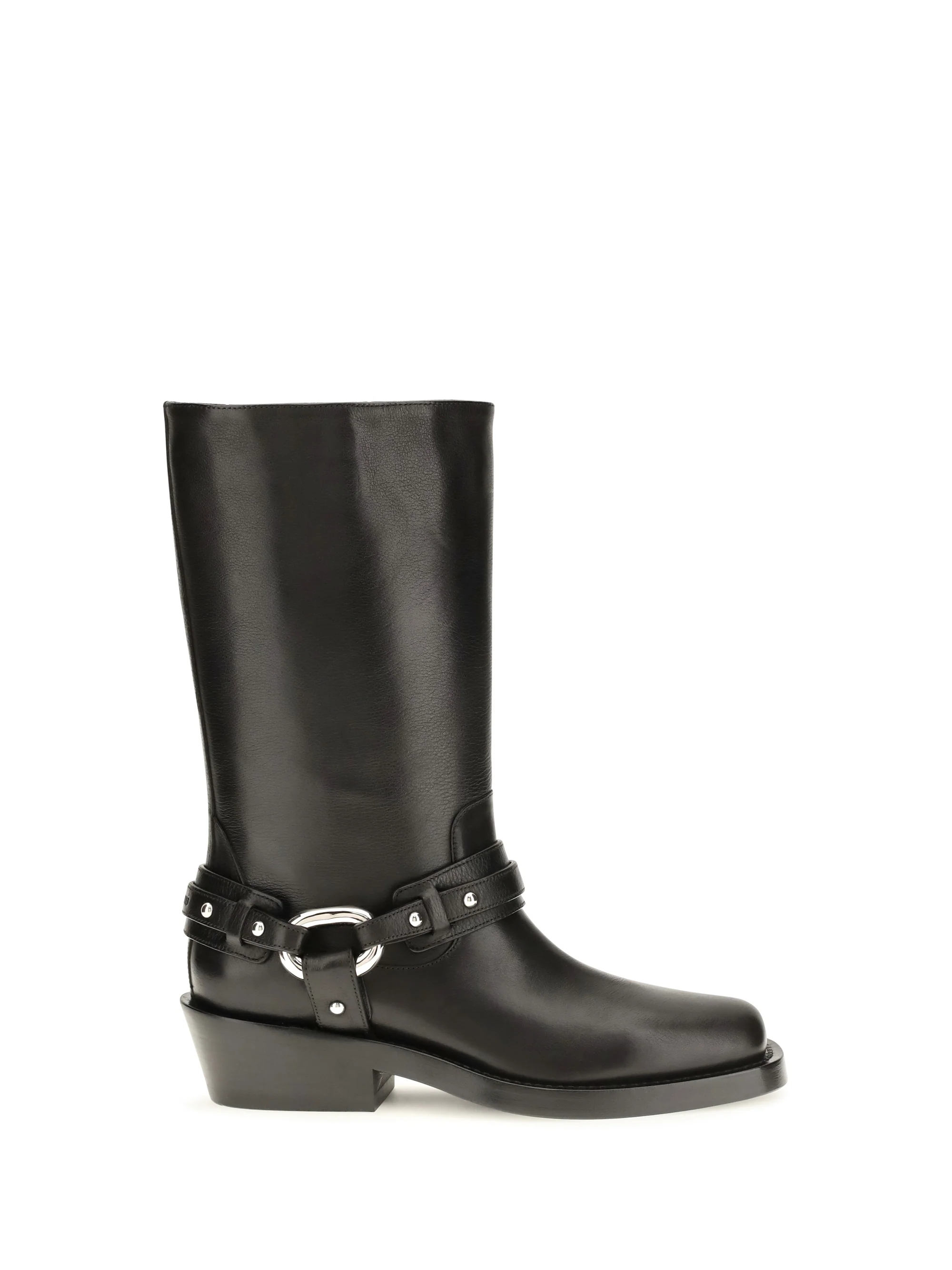 RABANNE 36 leather buckle snkle boots