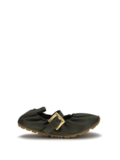 buckle strap ballerinas
