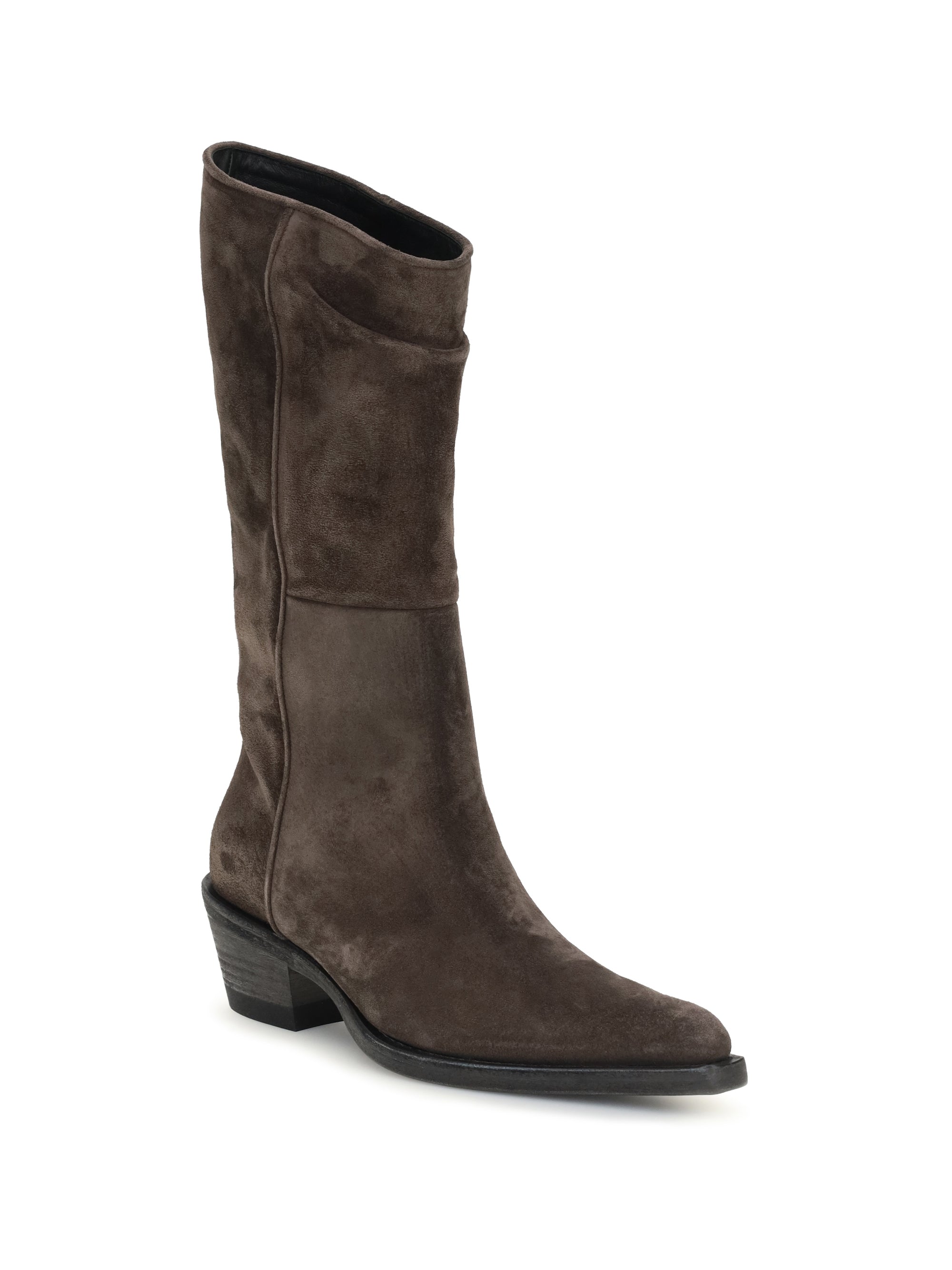 KHAITE 36 clive suede boots