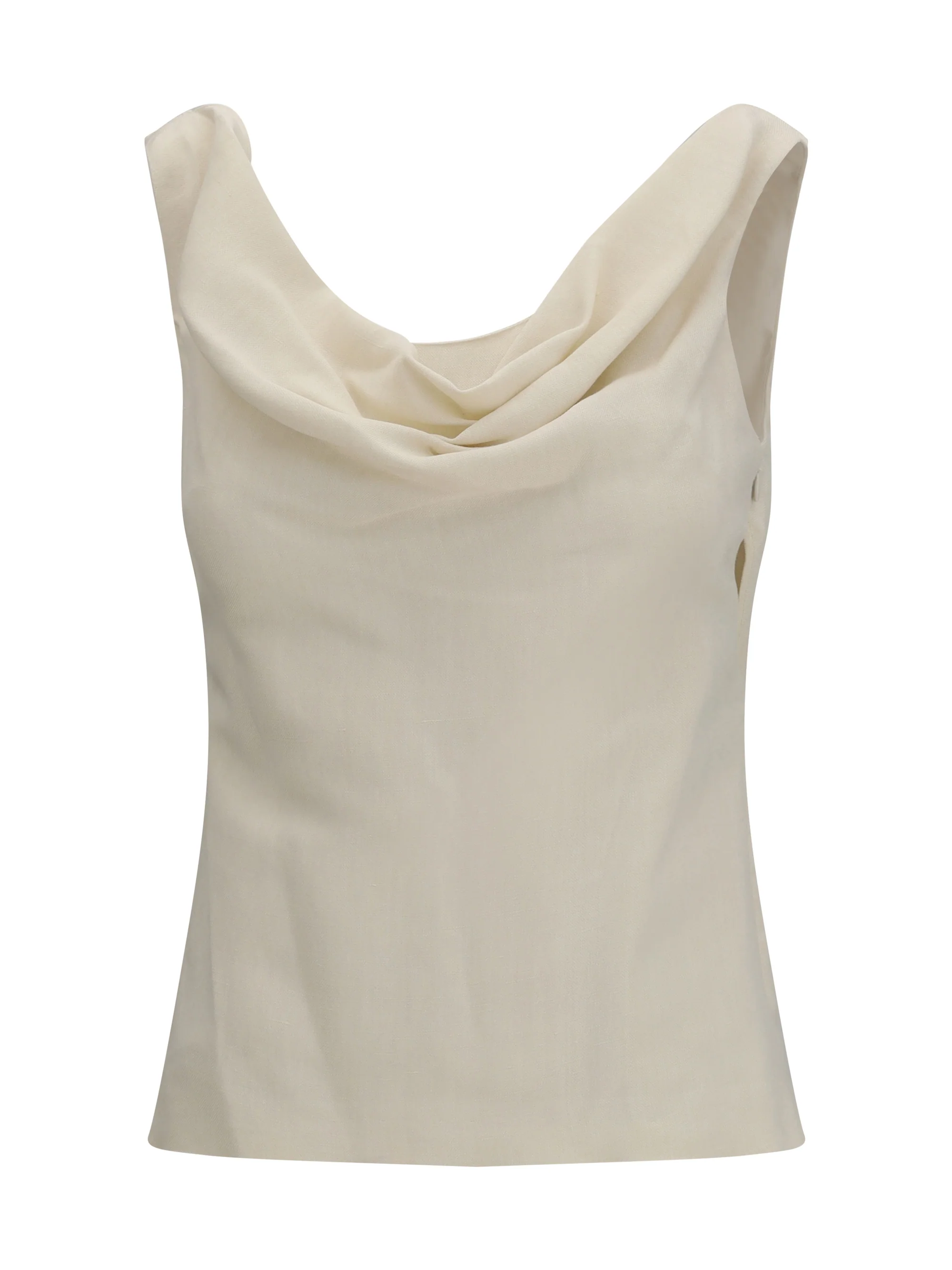 BRUNELLO CUCINELLI L viscose and linen twill top
