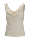 viscose and linen twill top