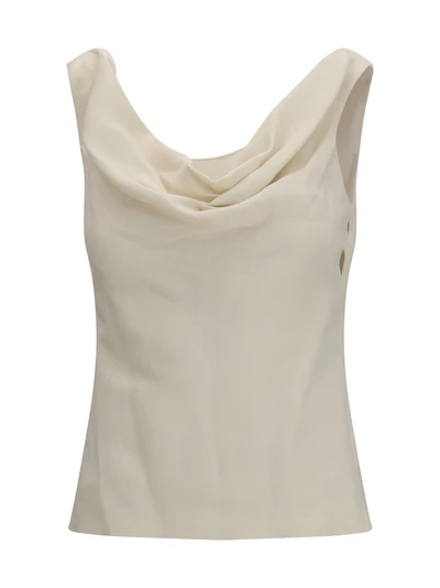 viscose and linen twill top