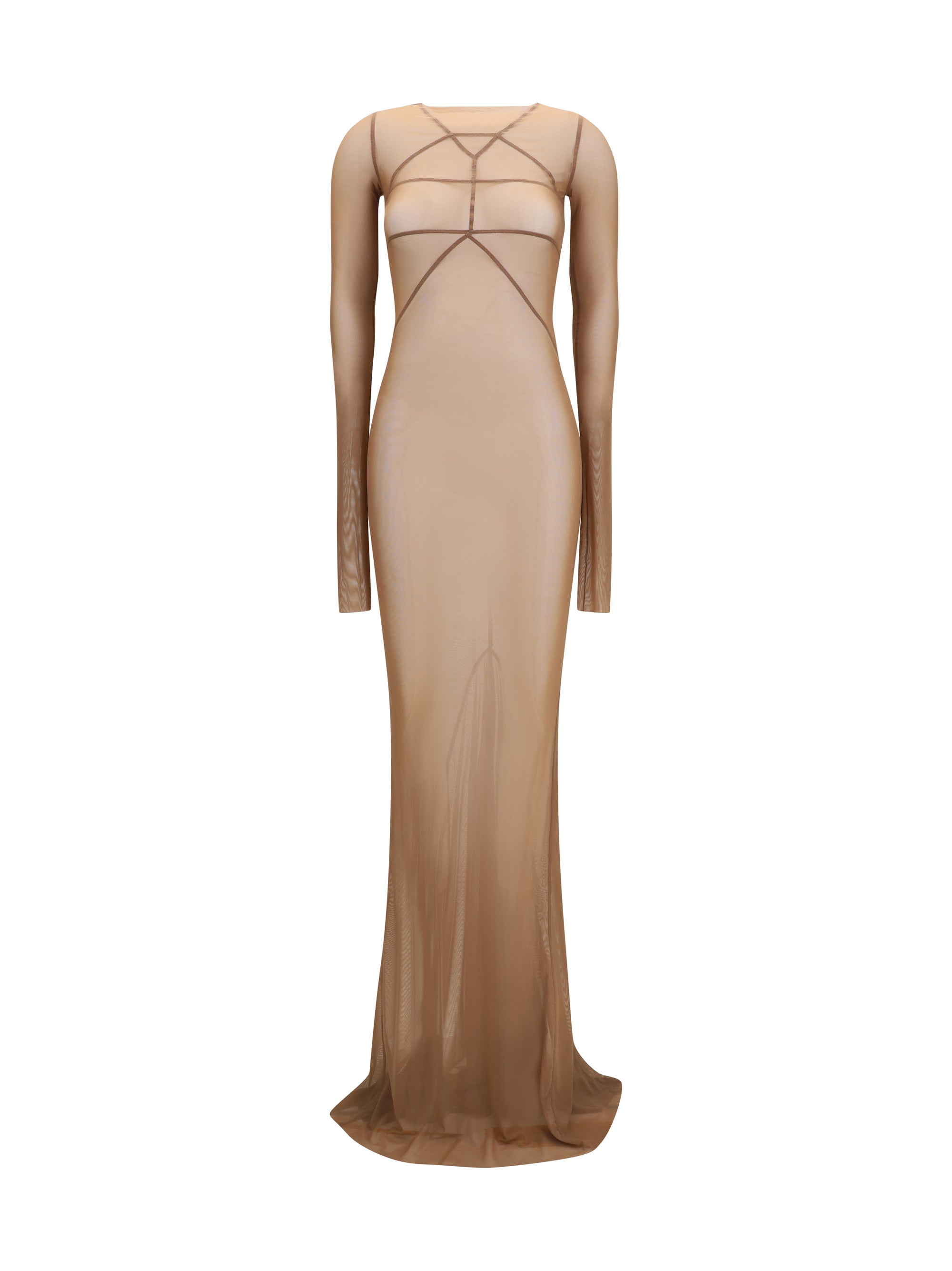 RICK OWENS 40 long transparent tulle dress