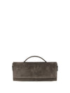 essence suede top-handle bag