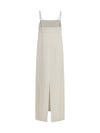 long silk dress with monili chain