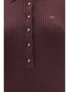 rib knit polo long dress