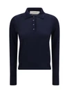 long sleeve merino wool polo