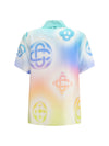 halftone logo short-sleeve shirt