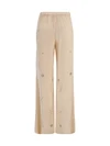 fleurs d’orient embroidered crushed velvet pants