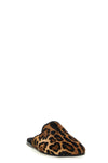 leo print pony-effect leather young pope slipper