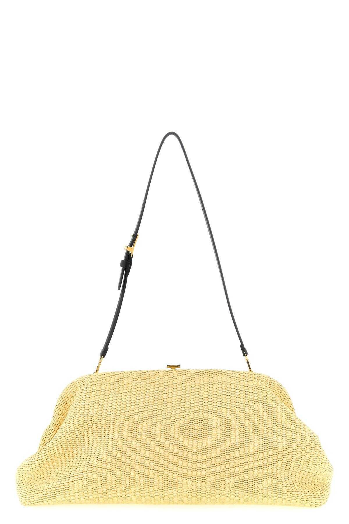ALBERTA FERRETTI OS maxi woven raffia pouch
