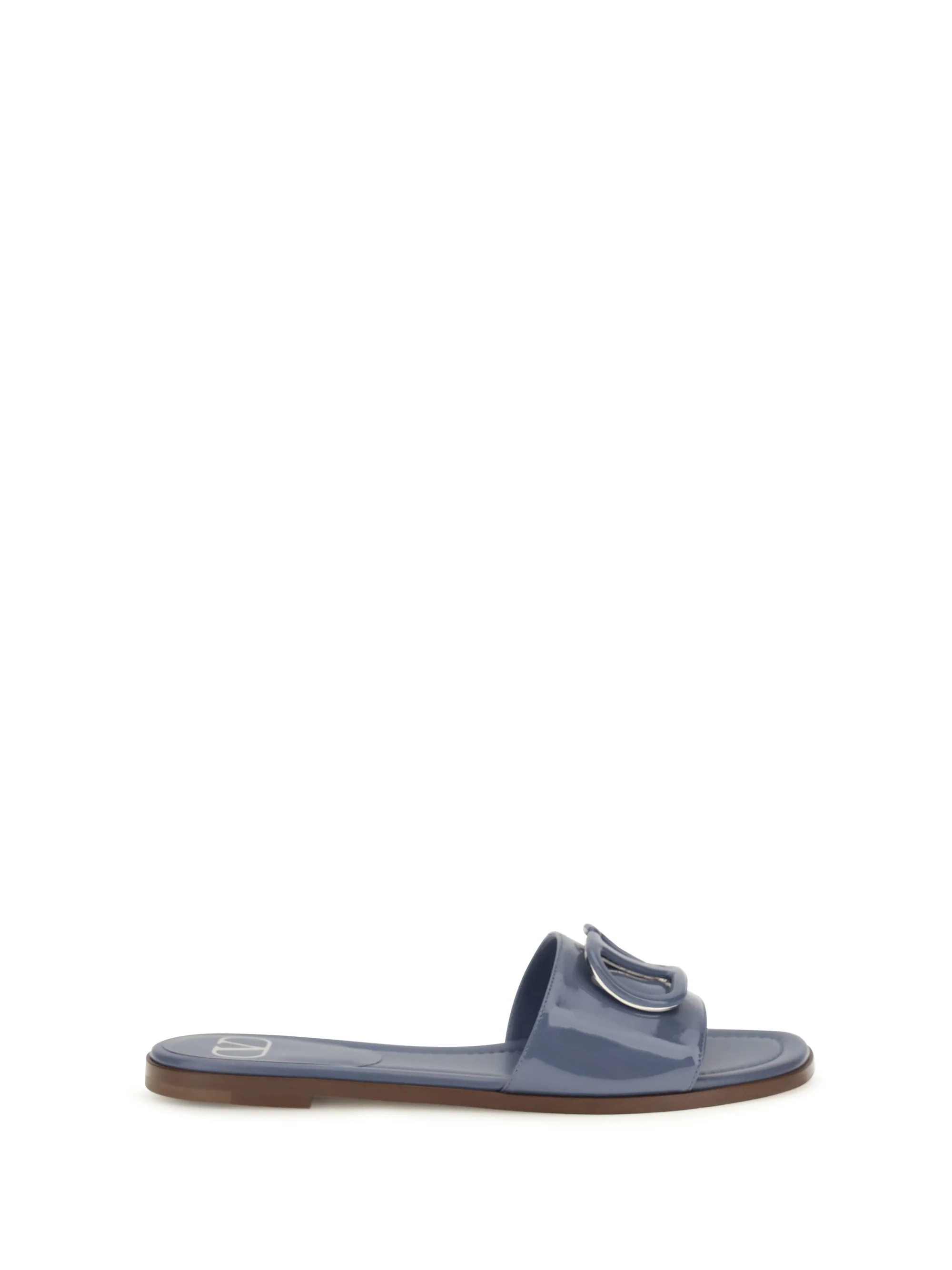 VALENTINO GARAVANI 36 vlogo patent leather slide sandals
