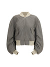 secchia flight bomber in lamb leather