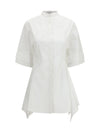 panelled poplin dress