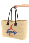 verano xl crocheted raffia shopping bag