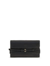 leather wallet with buckle detail