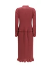 silk polka-dot midi dress with appliqué bows