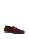 suede leather t-strap loafers