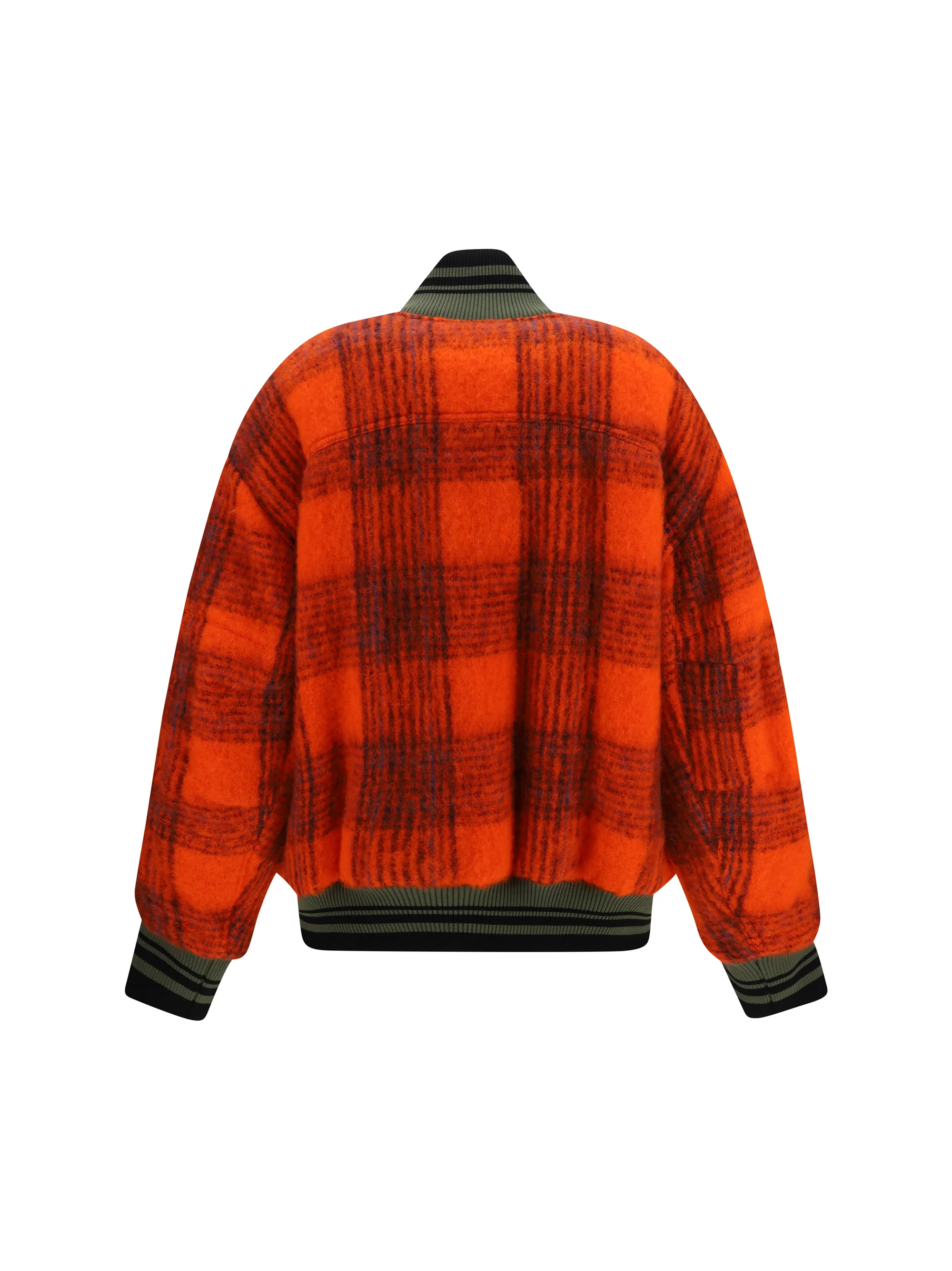 oversized mohair-blend bomber jacket