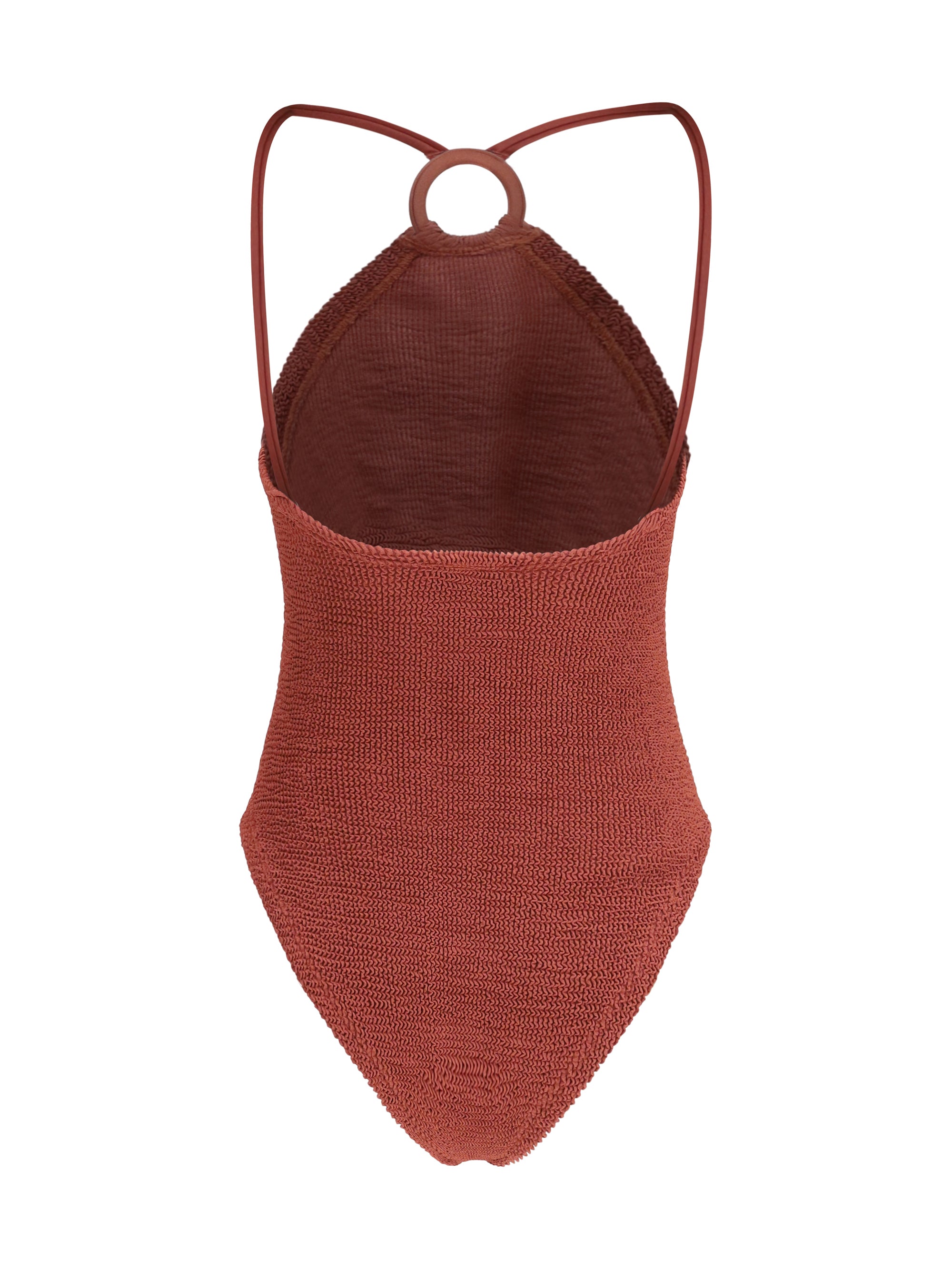 HUNZA G OS jasmine swimsuit with tonal hoop 