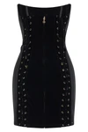 elisabetta franchi mini dress redefines the codes of contemporary corsetry throu