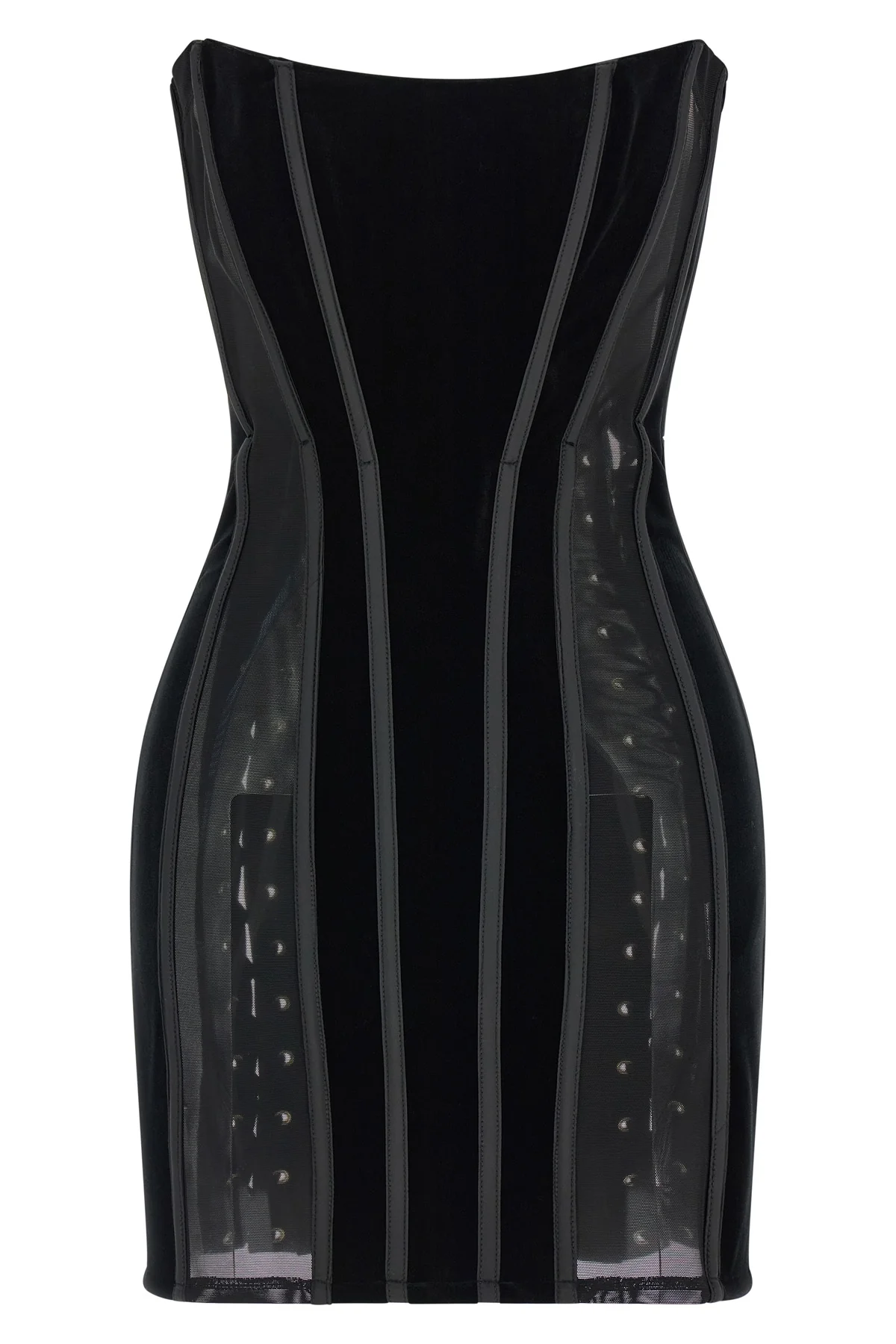 elisabetta franchi mini dress redefines the codes of contemporary corsetry throu