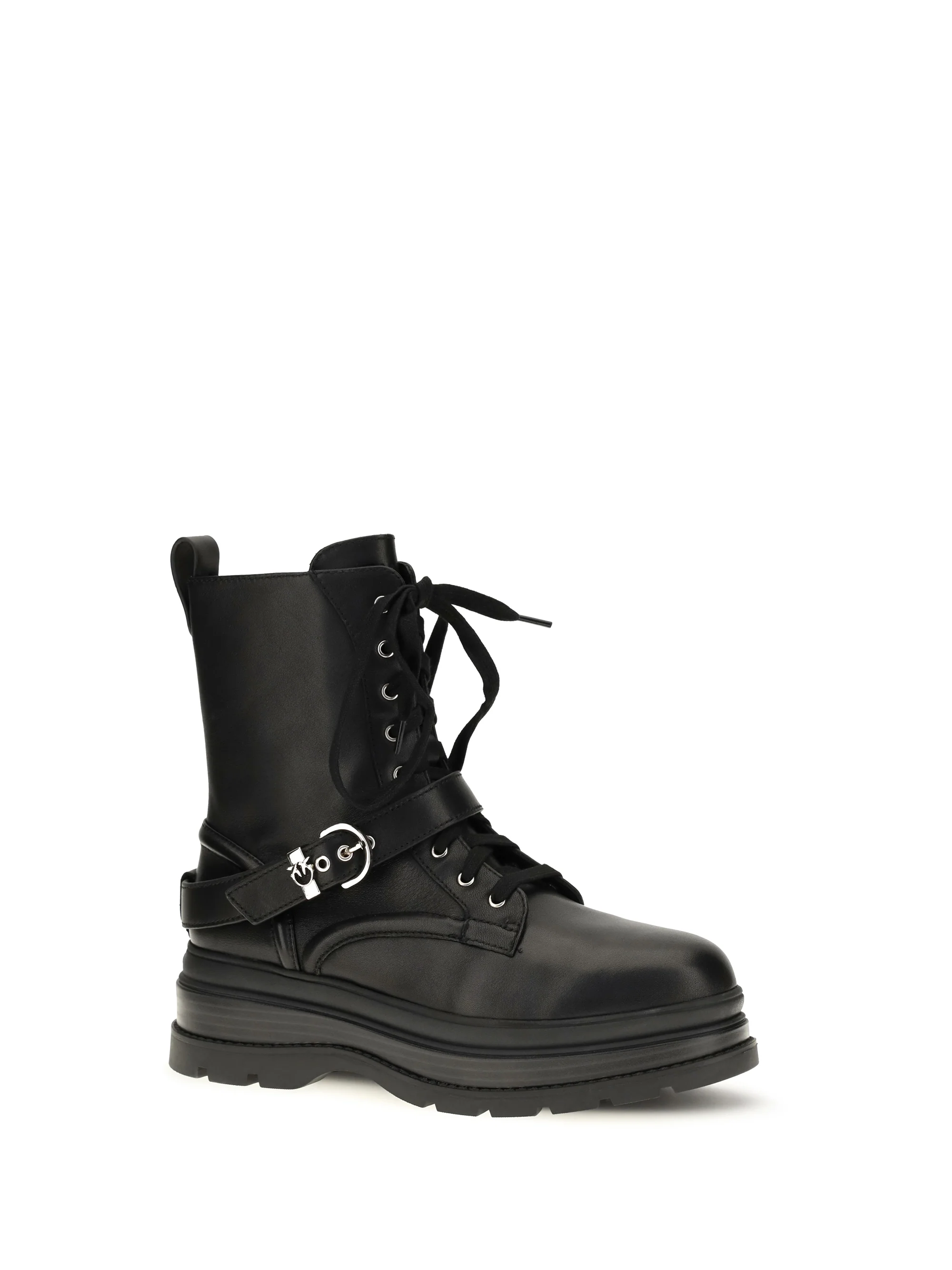 PINKO 36 eva lace-up leather ankle boots