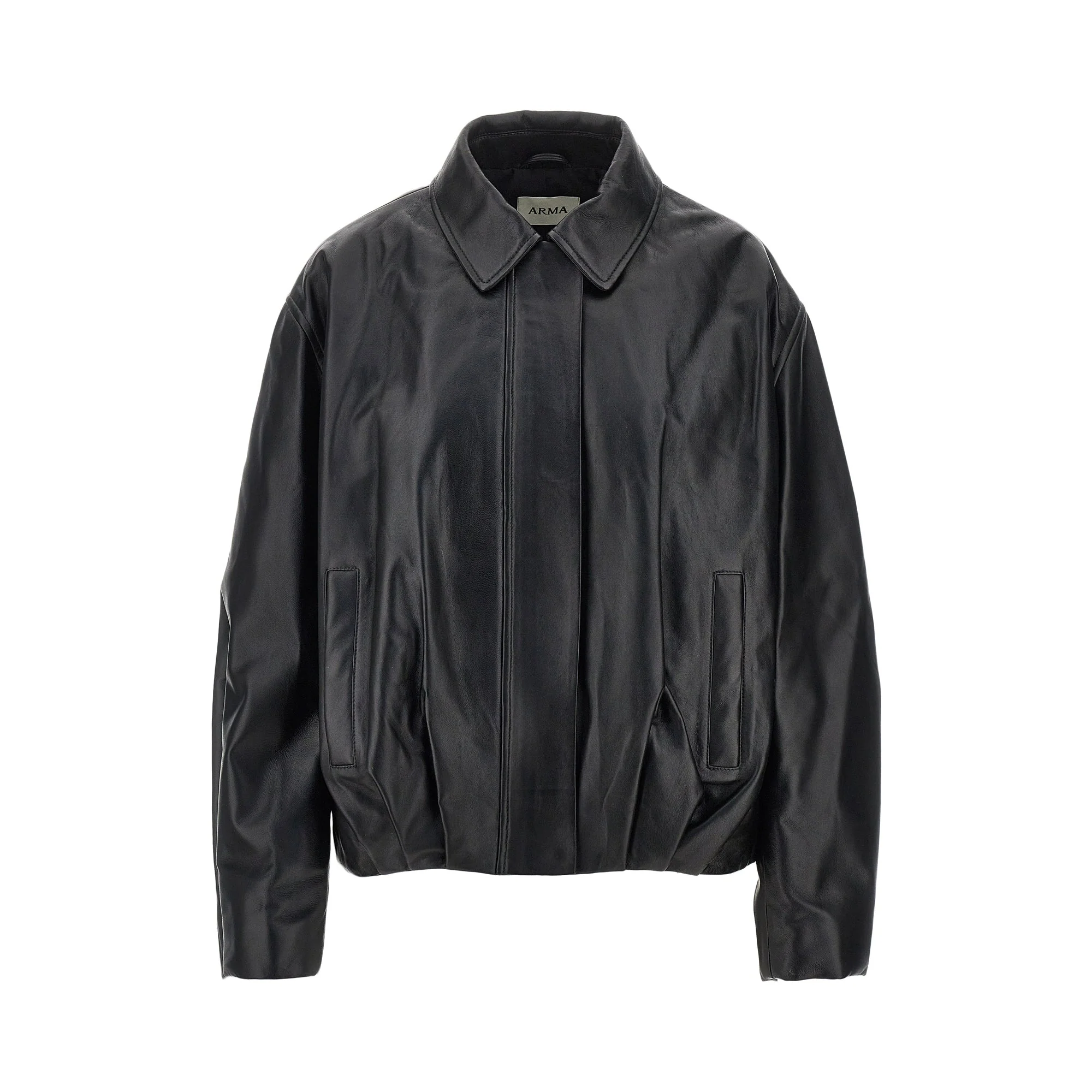 melis leather aviator jacket