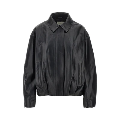 melis leather aviator jacket