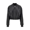 hannan leather bomber jacket