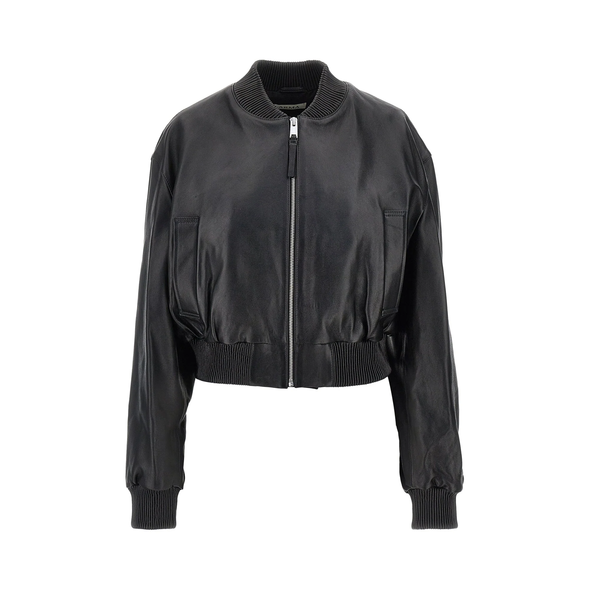 hannan leather bomber jacket