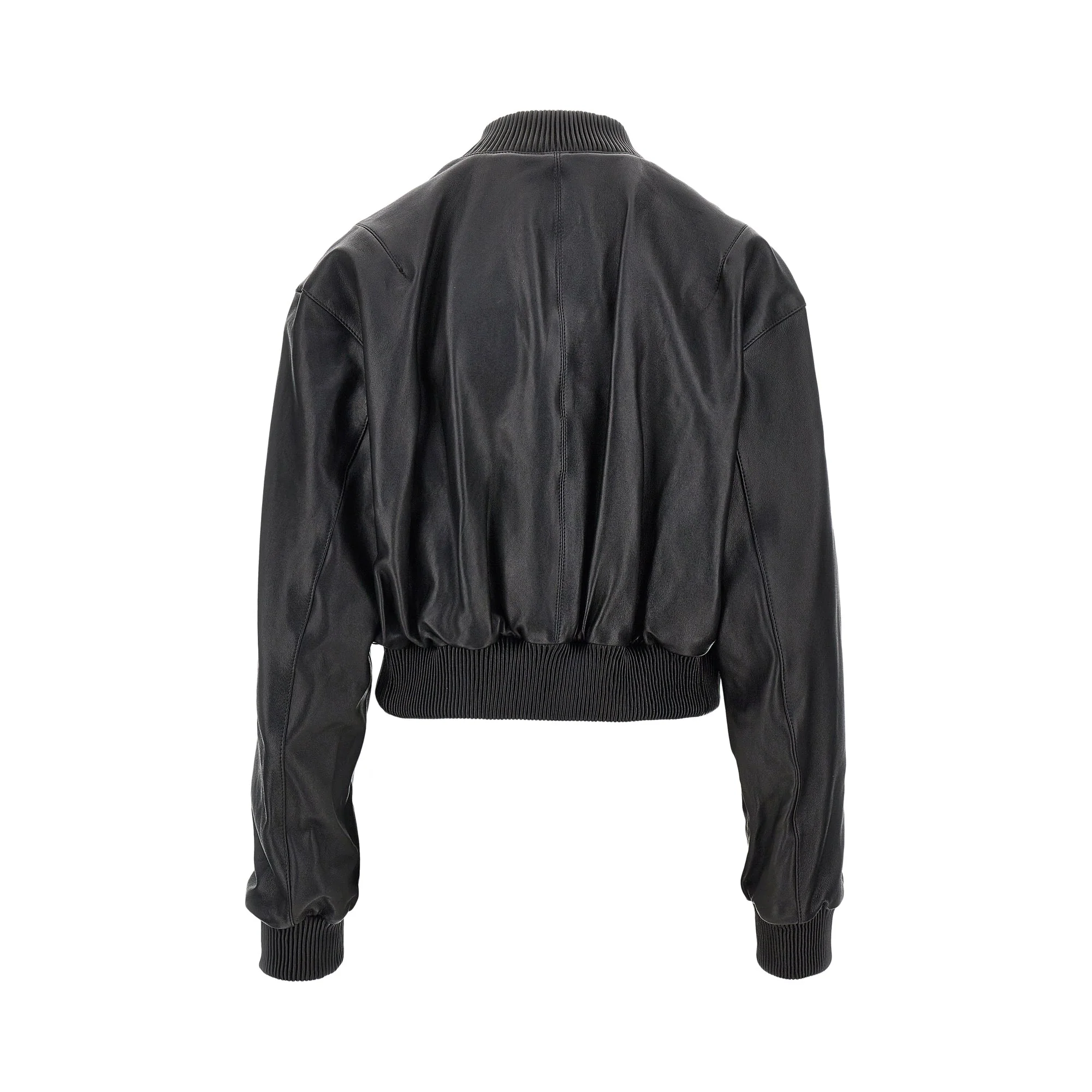 hannan leather bomber jacket
