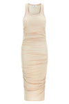 midi dress in light semi-transparent jersey
