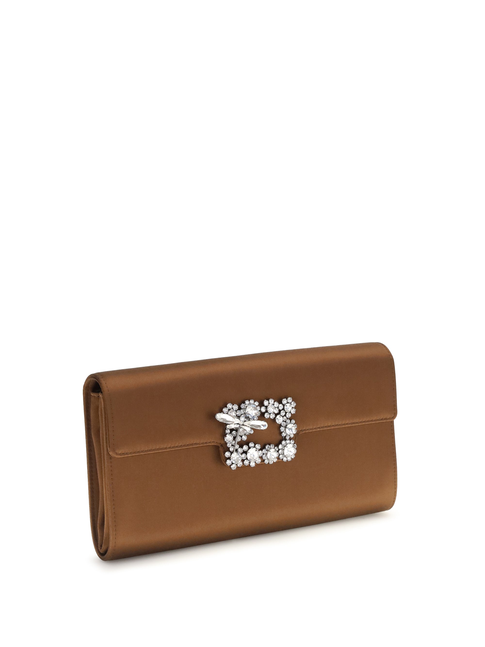 ROGER VIVIER OS efflorescence satin clutch