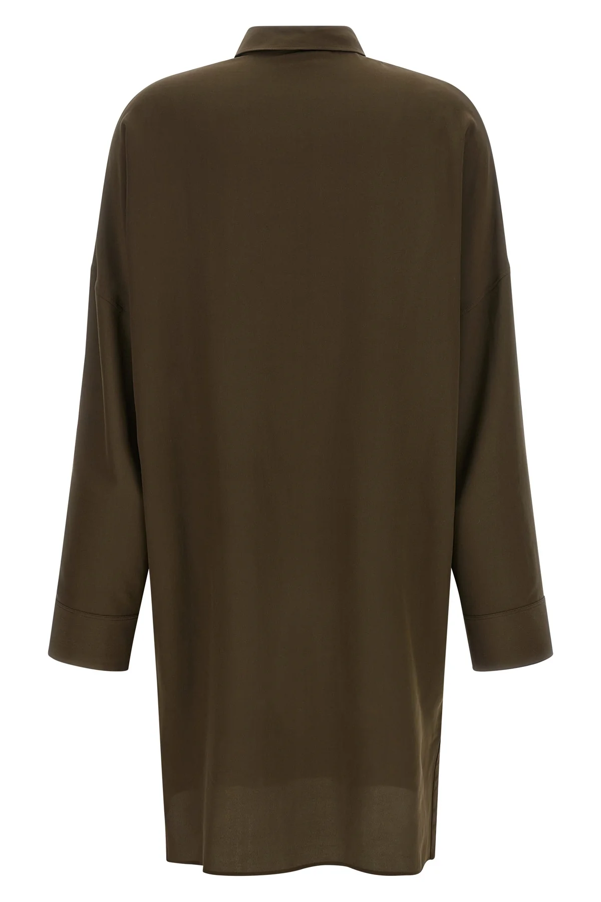 crêpe de chine silk tunic midi dress