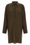 crêpe de chine silk tunic midi dress