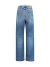 high waisted wide leg jeans in denim