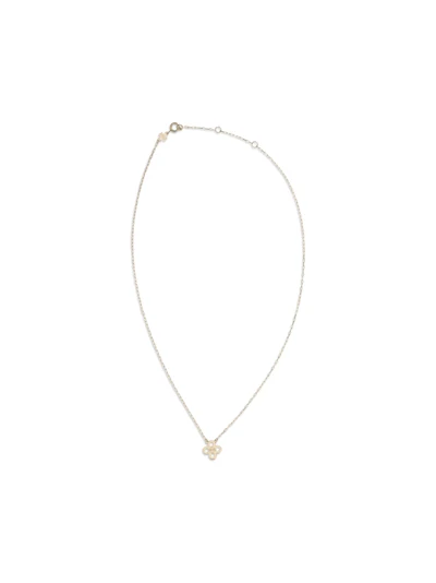 forget me not clover pendant necklace