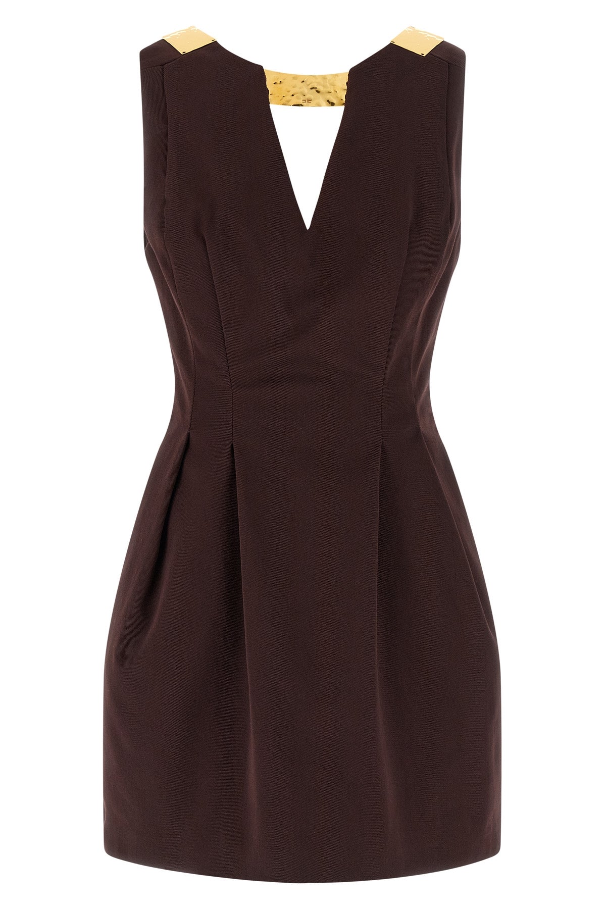 ELISABETTA FRANCHI 38 sleeveless cotton gabardine mini dress